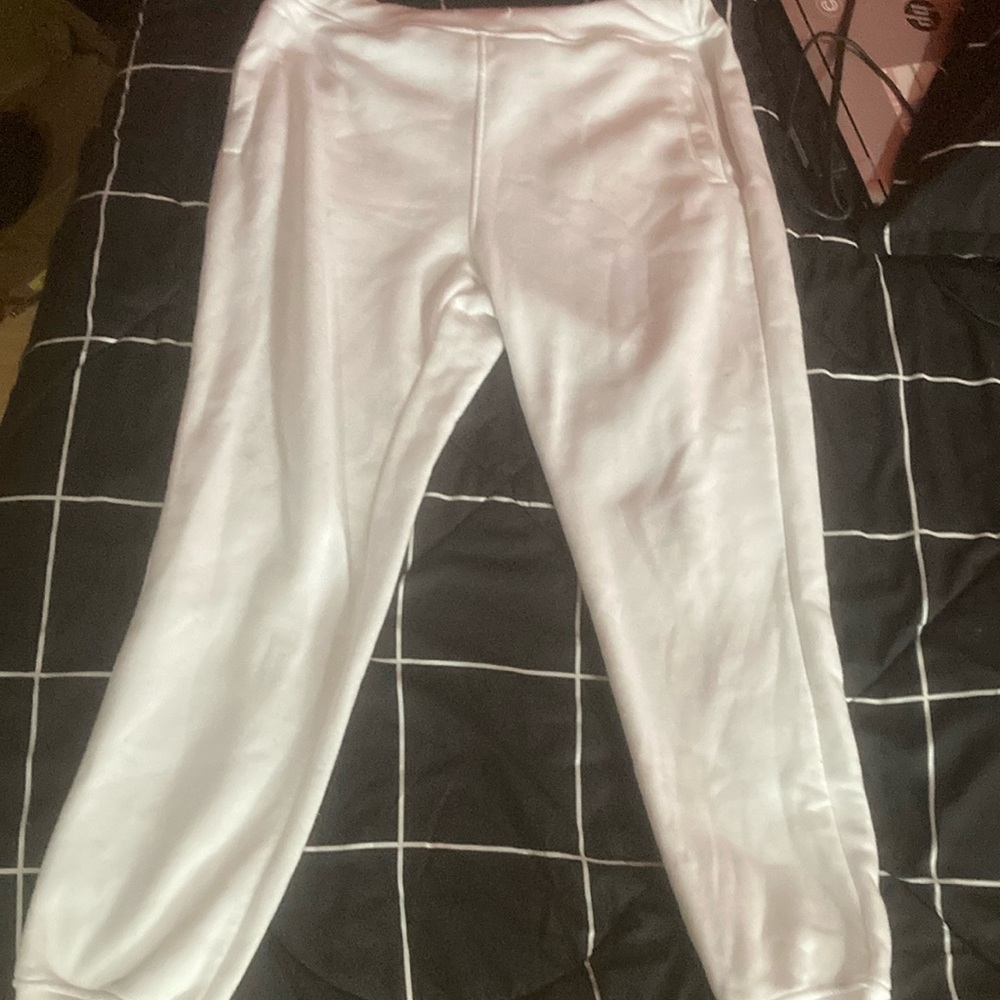 White joggers sweatpants mens